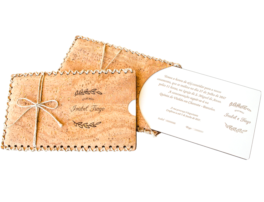 Wedding invitations using Laser engraving 